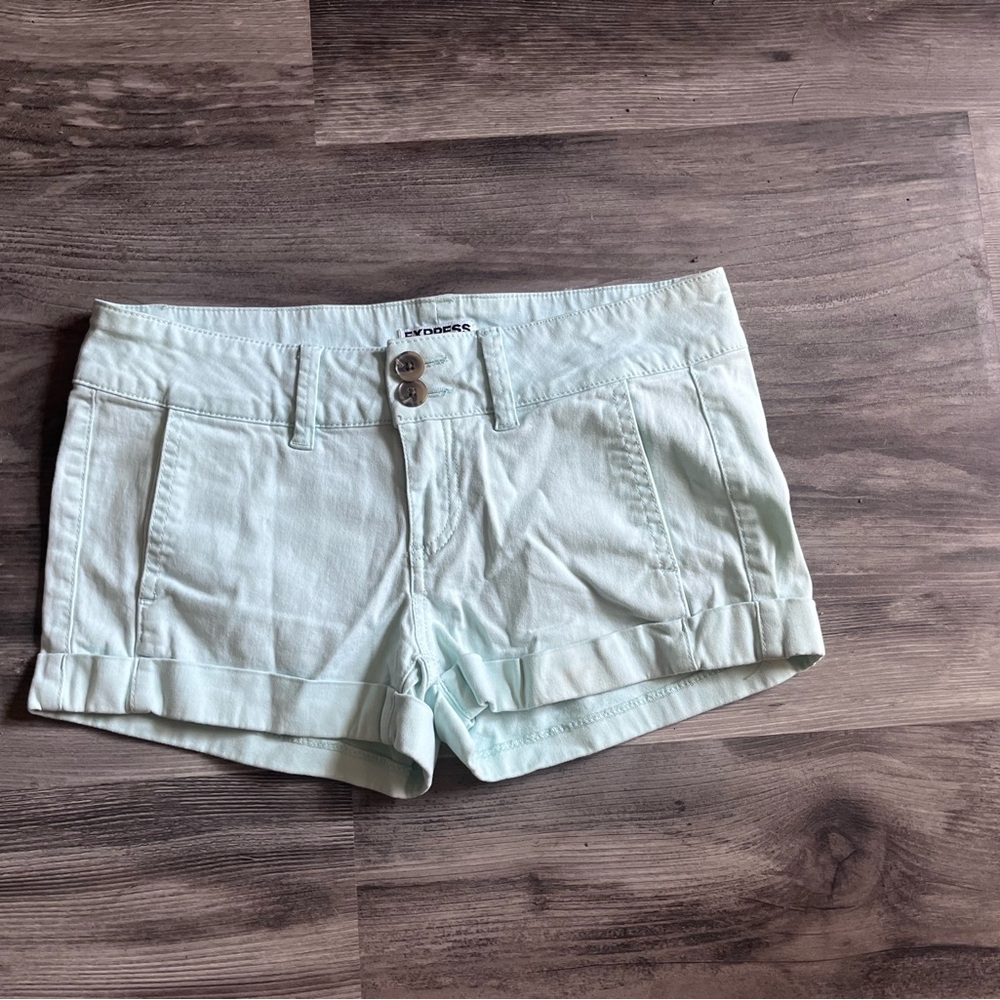 LOFT Light Mint Jean Shorts